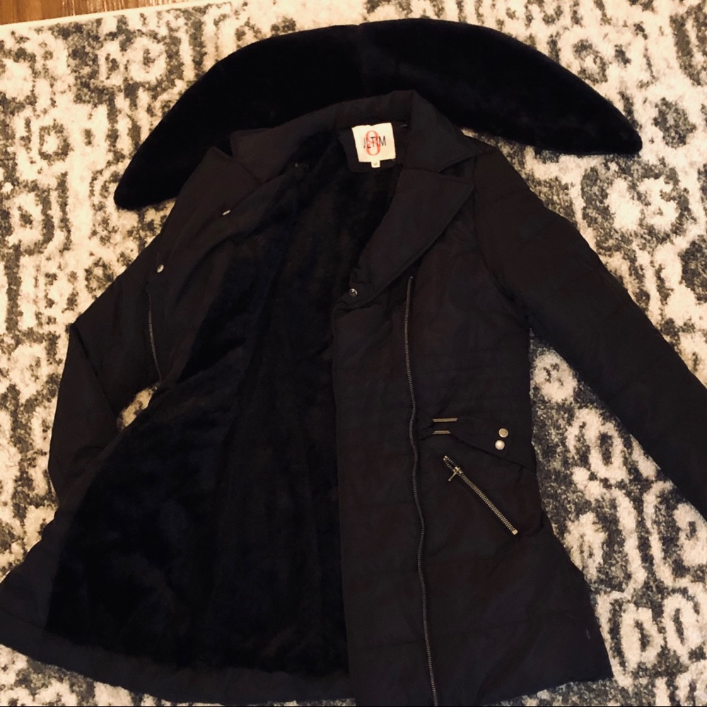 Faux Fur Lined Coat